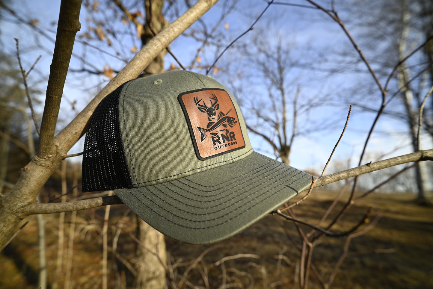 RnR Outdoors Hat Brown Patch
